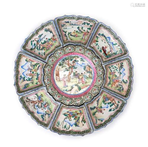 A CHINESE CANTON ENAMEL HORS D\'OEUVRE SET, QIANLONG PERIOD ...