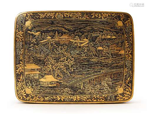 A JAPANESE IRON BOX, BY KOMAI, MEIJI PERIOD (1868-1912)