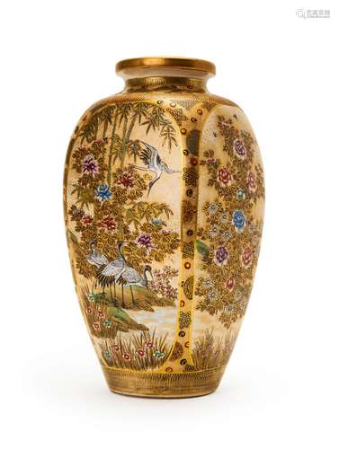 A JAPANESE SATSUMA VASE, MEIJI PERIOD (1868-1912)