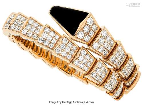 Bvlgari Diamond, Black Onyx, Rose Gold Bracelet Stones: Full...