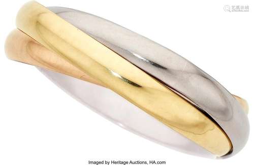 Cartier Gold Bracelet, French Metal: 18k white, rose and yel...