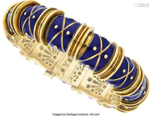 Mavito Enamel, Gold Bracelet Element: Enamel Metal: 18k gold...