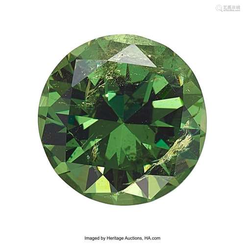 5.28 ct Demantoid Garnet Shape: Near-round brilliant Measure...