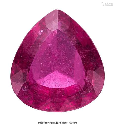 23.28 ct Rubellite Tourmaline Shape: Pear Measurements: 21.0...