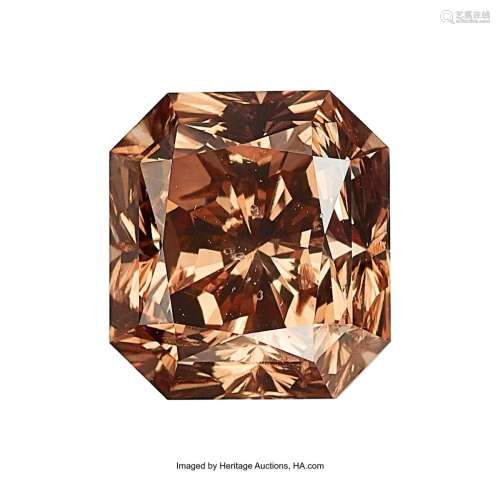 4.56 ct Fancy Dark Orangy Brown Diamond Shape: Cut-cornered ...