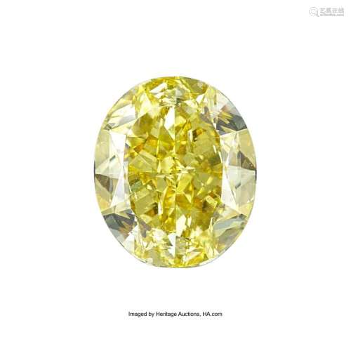 1.25 ct Fancy Intense Yellow Diamond Shape: Oval modified br...