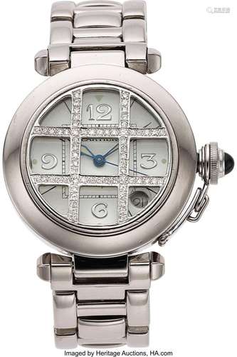 Cartier Diamond, White Gold Pasha Watch Case: 35 mm, round, ...