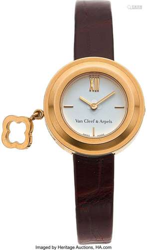 Van Cleef & Arpels Diamond, Gold Charms Watch, French Ca...