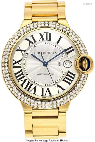 Cartier Diamond, Gold Ballon Bleu Watch Case: 42 mm, round, ...