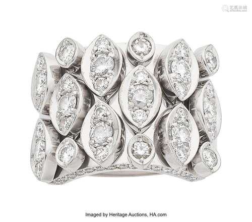 Cartier Diamond, White Gold Ring Stones: Full-cut diamonds w...