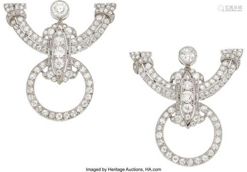 Belle Epoque Diamond, Platinum, White Gold Brooches Stones: ...