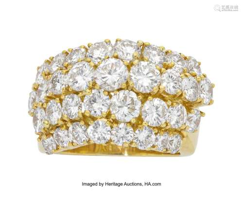 Diamond, Gold Ring Stones: Full-cut diamonds weighing a tota...