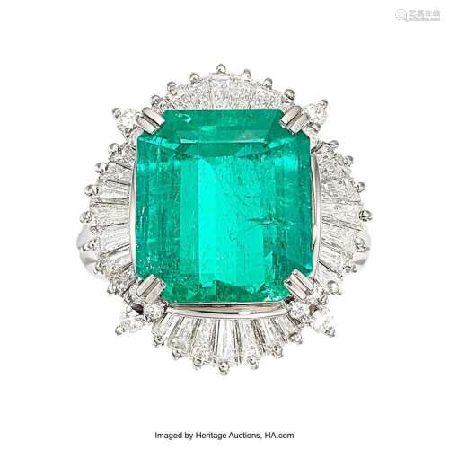 Emerald, Diamond, Platinum Ring Stones: Emerald-cut emerald ...