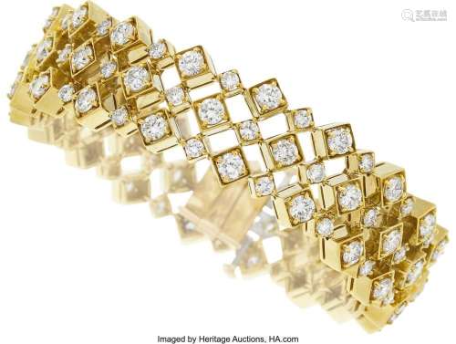 Diamond, Gold Bracelet Stones: Full-cut diamonds weighing a ...