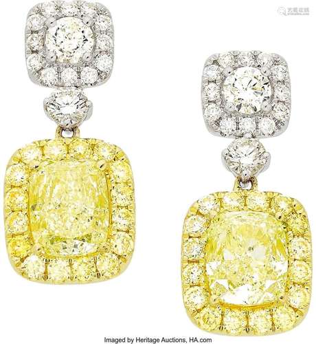 Fancy Light Yellow Diamond, Colored Diamond, Diamond, Gold E...