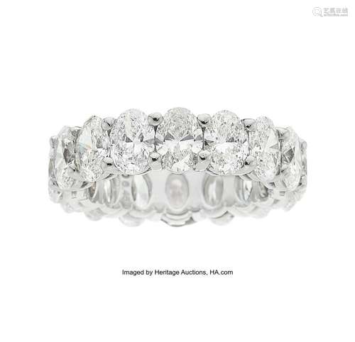 Diamond, Platinum Eternity Band Stones: Oval-shaped diamonds...