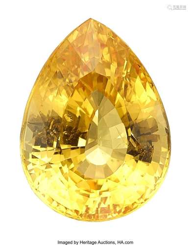 25.60 ct Yellow Sapphire Shape: Pear Measurements: 20.17 x 1...