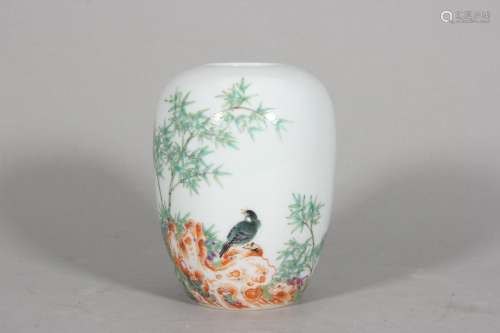 Pastel flower and bird water bowl