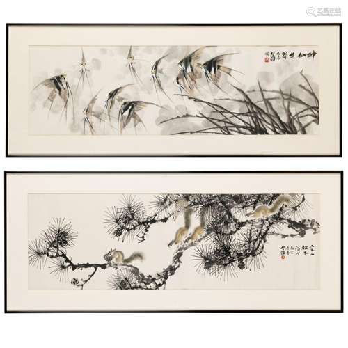 FANG CHUXIONG (1950-) TWO INK PAINTINGS