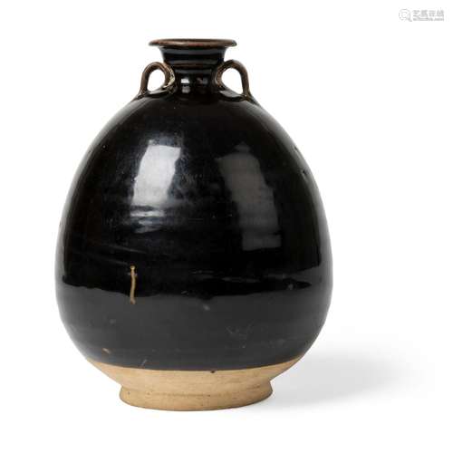 BLACK-GLAZED OVOID JAR JIN TO YUAN DYNASTY, 13TH CENTURY