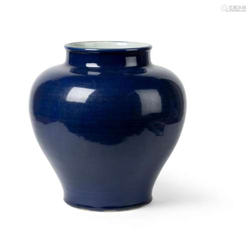 LARGE BLUE-GLAZED JAR MING DYNASTY