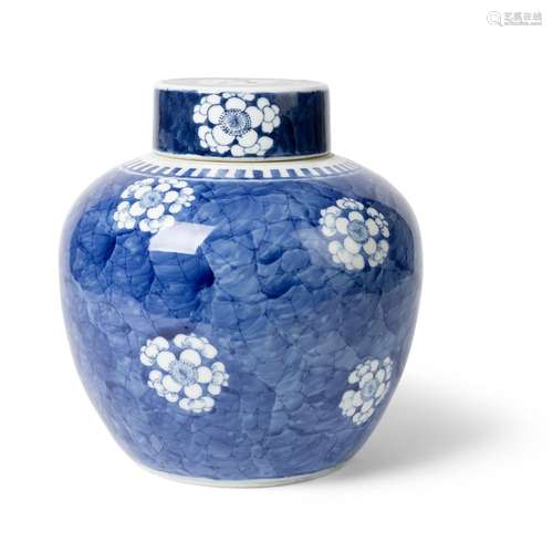 LARGE BLUE AND WHITE 'PRUNUS AND CRACKED-ICE' LIDDED GINGER ...