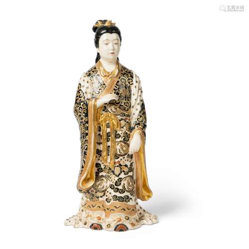 SATSUMA OKIMONO OF A LADY MEIJI PERIOD