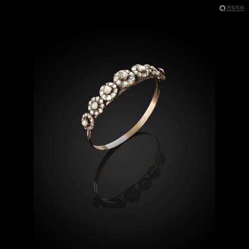 OTTOMAN ROSE-CUT DIAMOND BANGLE AND RING FROM THE REIGN OF S...