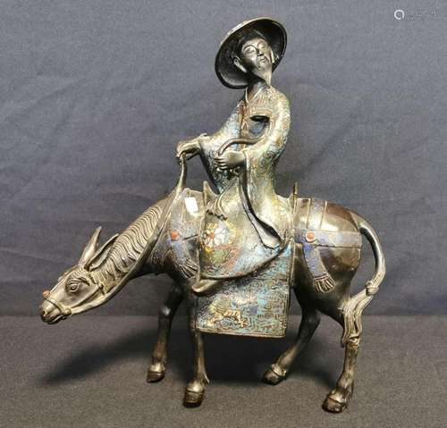 SCULPTURE: TOBA RIDING HIS DONKEY