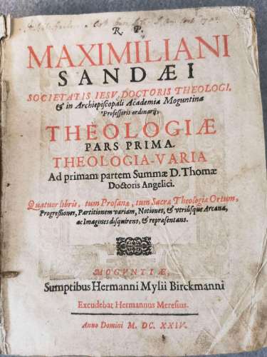 THEOLOGICAL BOOK OF 1624