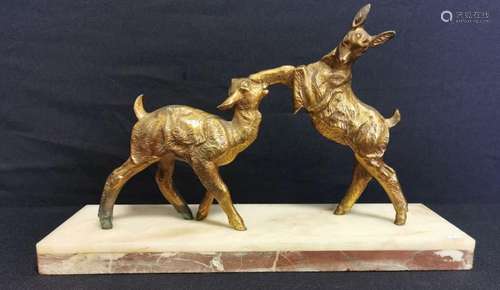 ART DÉCO SCULPTURE: "YOUNG GOATS"