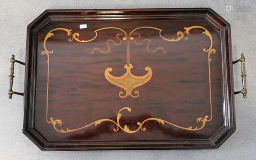 TRAY WITH INTARSIA