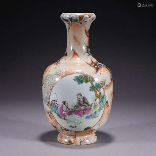 A famille-rose 'figure' vase