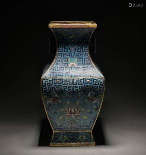 A Cloisonne enamel 'flowers' vase