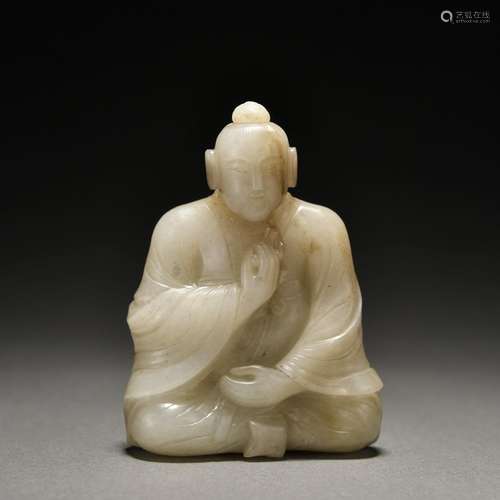 A jade figure ornament