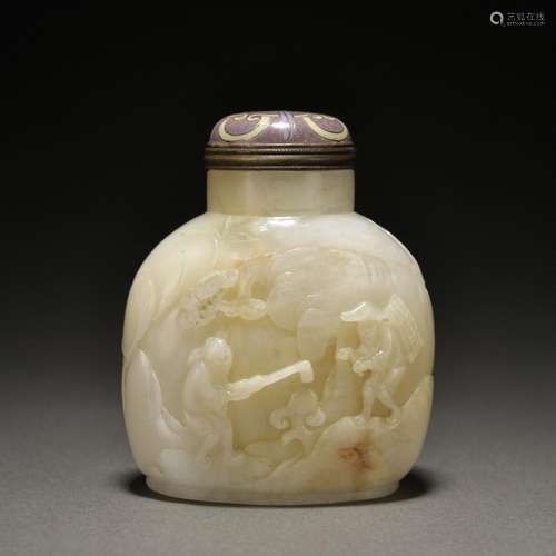 A jade 'figure' snuff bottle