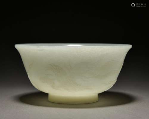 A jade 'phoenix' bowl