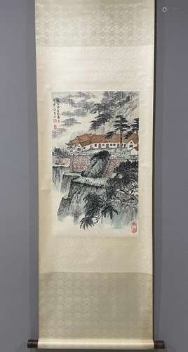 A Qian songyan's landscape painting