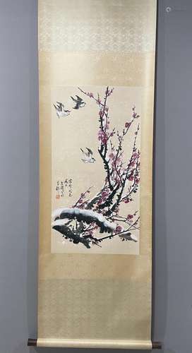 A Wang xuetao's flowers and birds painting