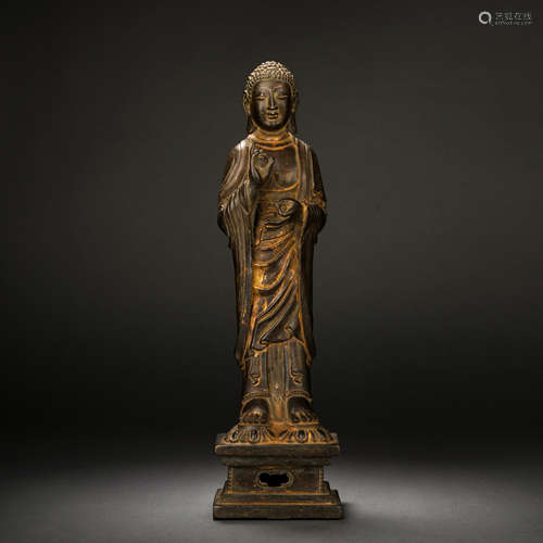 A Gilt Bronze Statue of Shakyamuni Buddha, Liao Dynasty