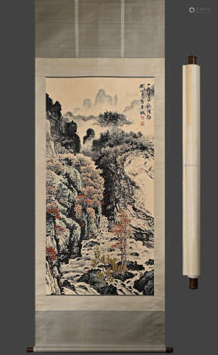 Guan Shanyue (Landscape of Yangcheng) hanging scroll on pape...