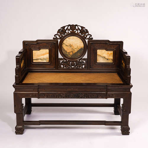 Qing Dynasty Pear Inlaid Marble Throne