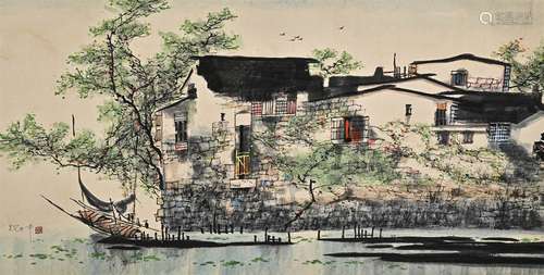 Wu Guanzhong's Jiangnan Water Village with publications