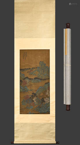 Dong Bangda (Xishan Autumn Intention) hanging scroll on silk