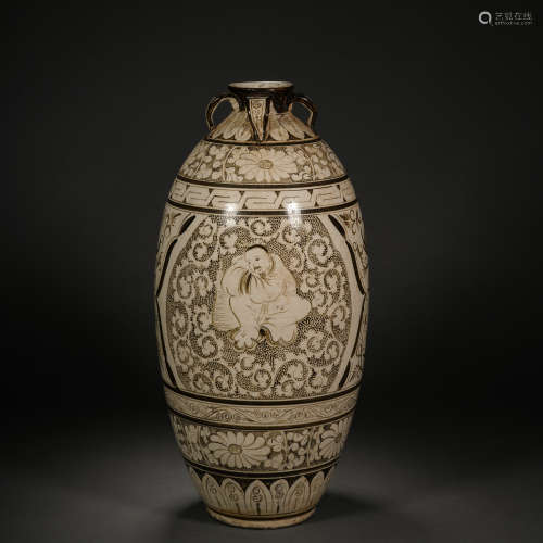 Before the Ming Dynasty, Cizhou kiln with four series of pot...