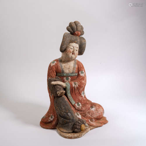 Pre-Ming Dynasty Painted Figurines Made of Pottery