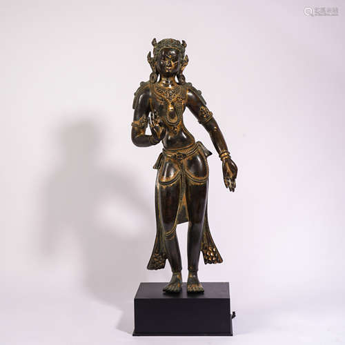 A Gilt Bronze Statue of Bodhisattva, Ming Dynasty