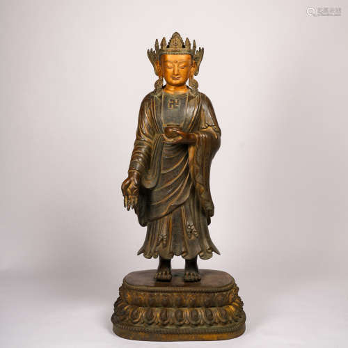 Ming Dynasty Gilt Bronze Buddha Statue