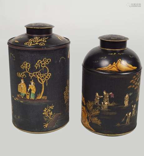 PAIR OF CHINESE TOLEWARE TEA CADDIES