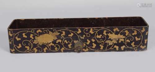 19TH-CENTURY JAPANESE PAPIER MACHE SCROLL TRAY